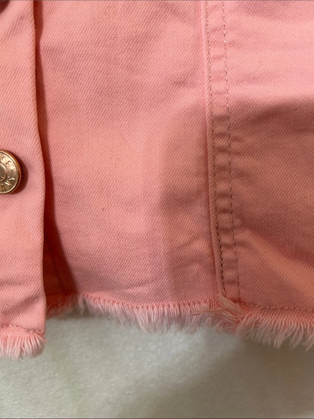 Justice Light Pink Cropped Jean Jacket